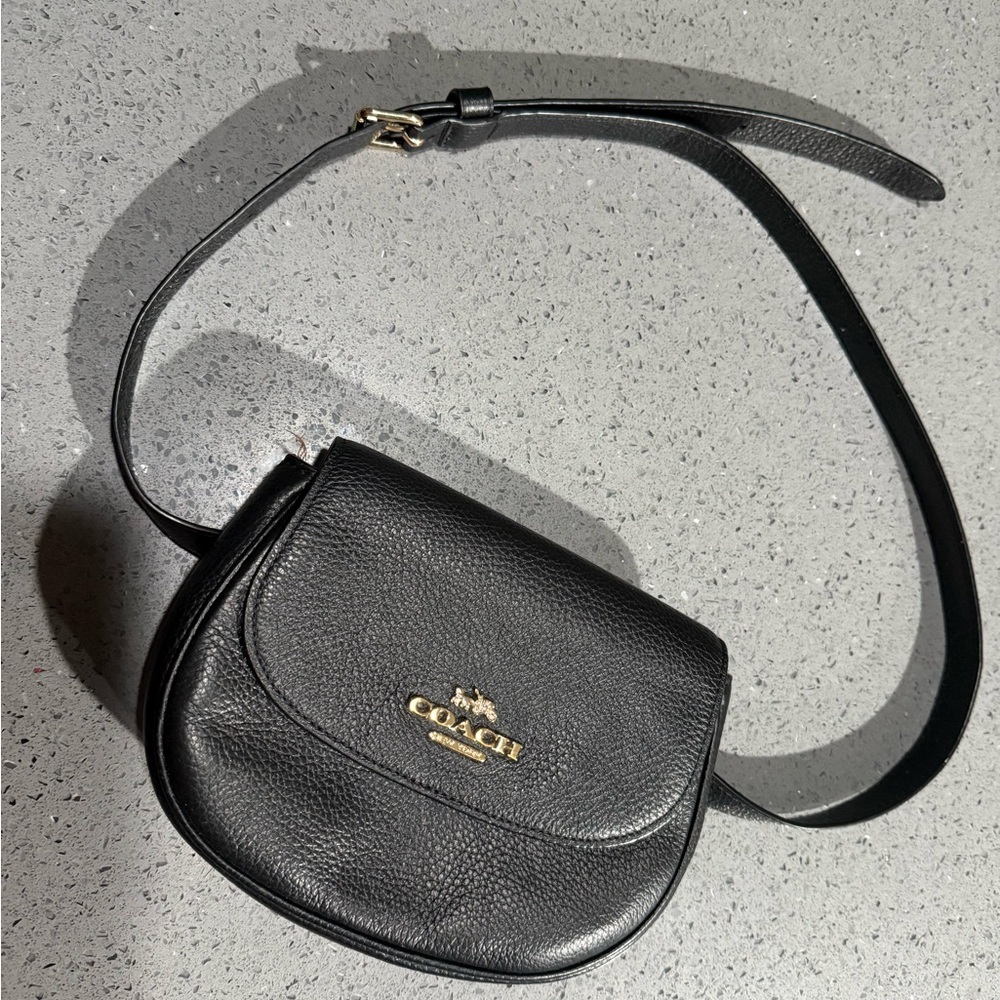 Coach Black Pebbled Leather bag